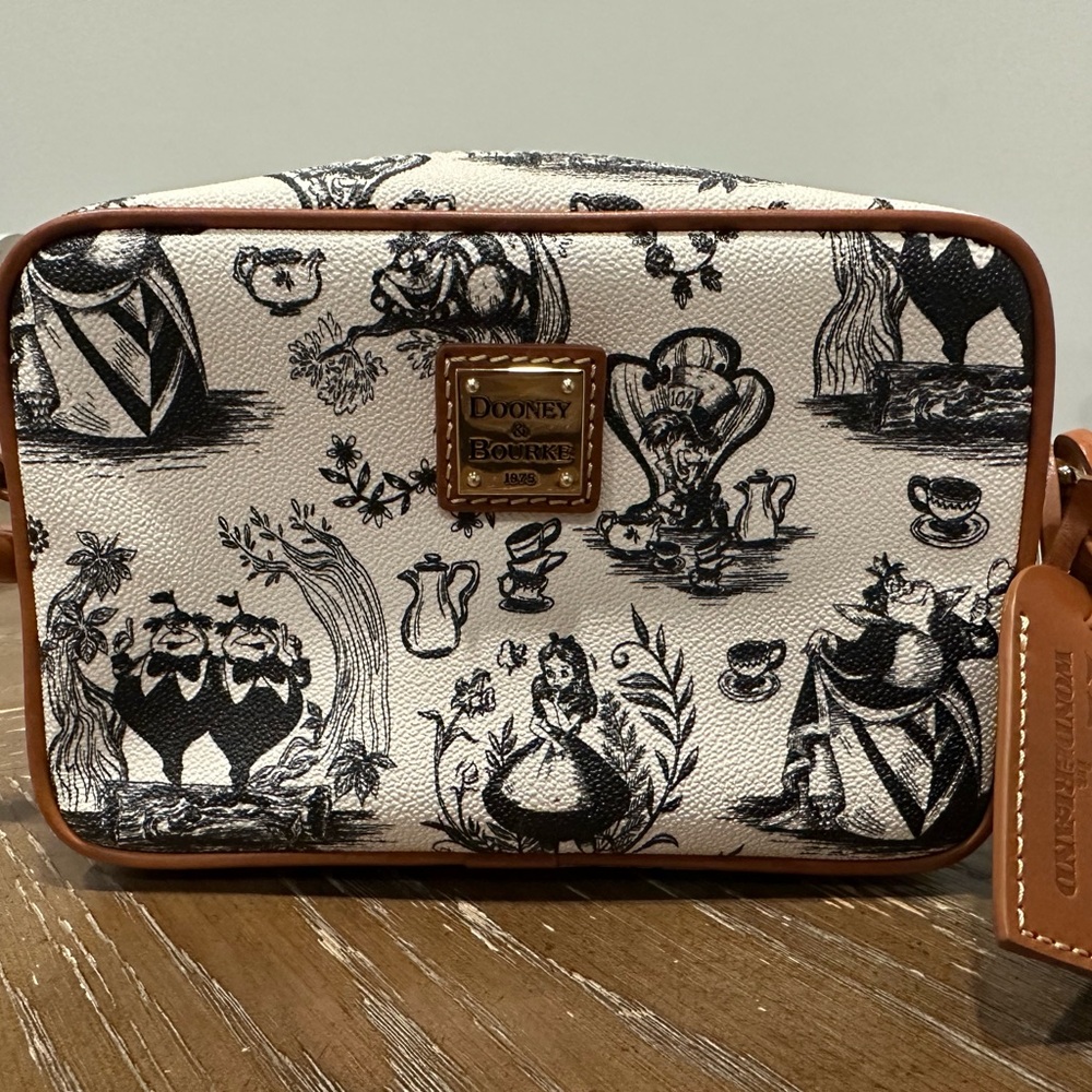 Dooney & Bourke Black and White Illustrated Crossbody Bag